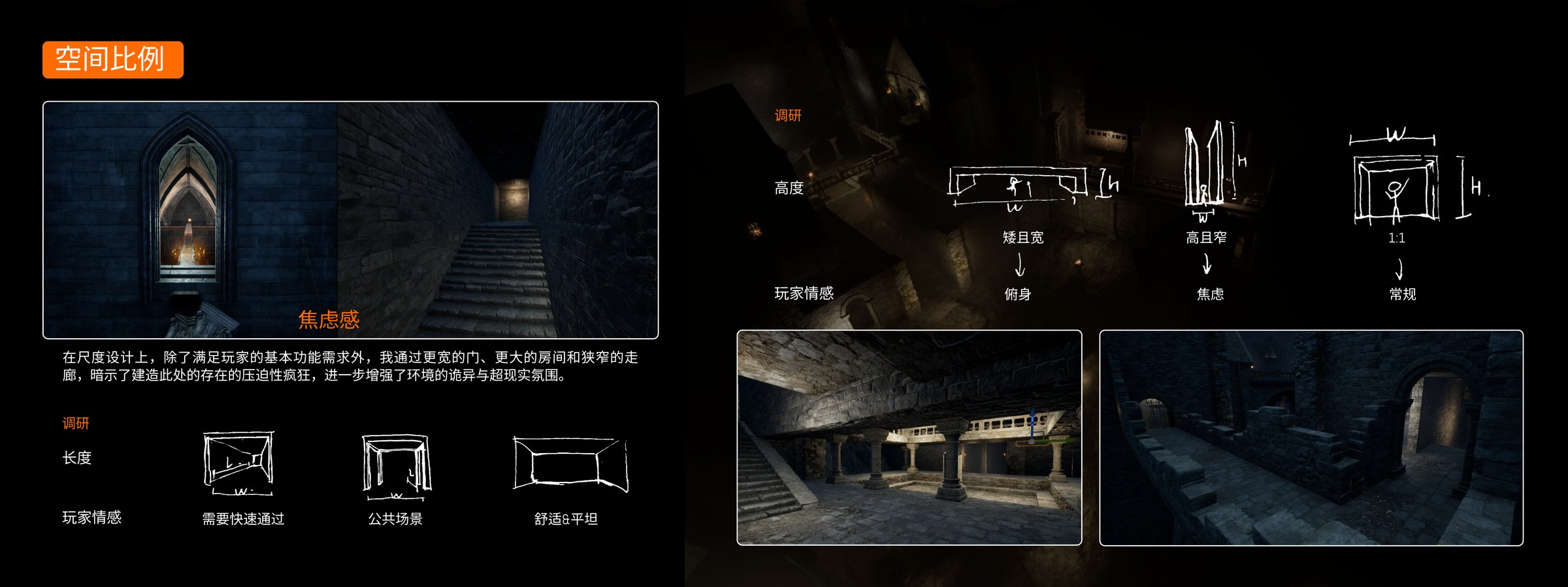 空间比例研究:通道长度与高度对应玩家情绪